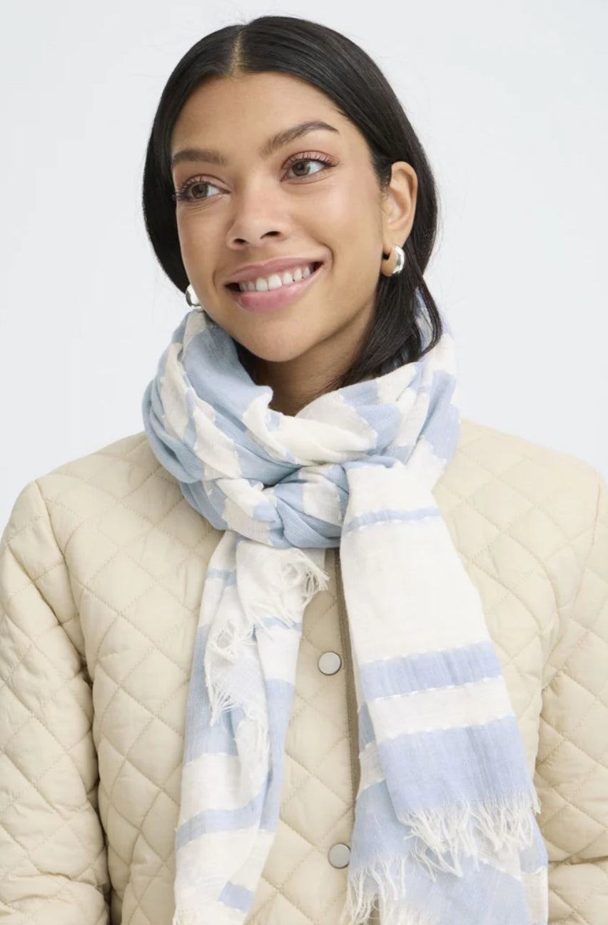 VIOBBY SCARF DELLA ROBBIA BLUE STRIPE