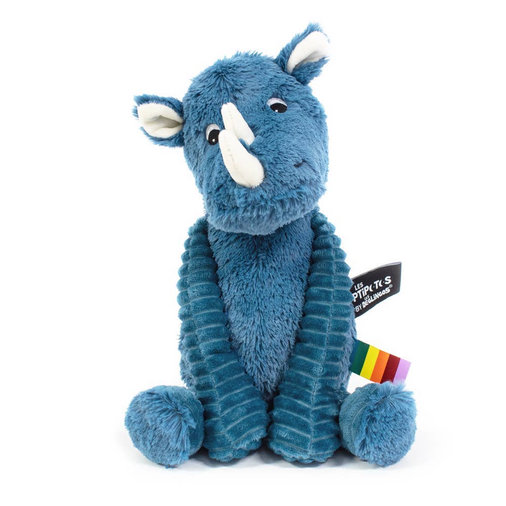Les Ptipotos Ronnie The Rhino Blue - Plush Toy