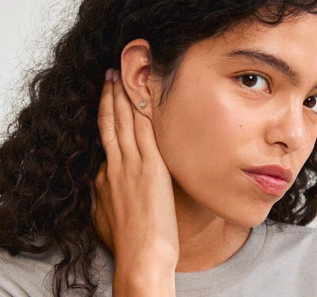 RYAN HEART EARRINGS GOLD PLATED