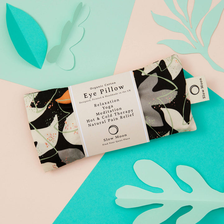 Organic Cotton Eye Pillow for Relaxation and Yoga - Cosmos