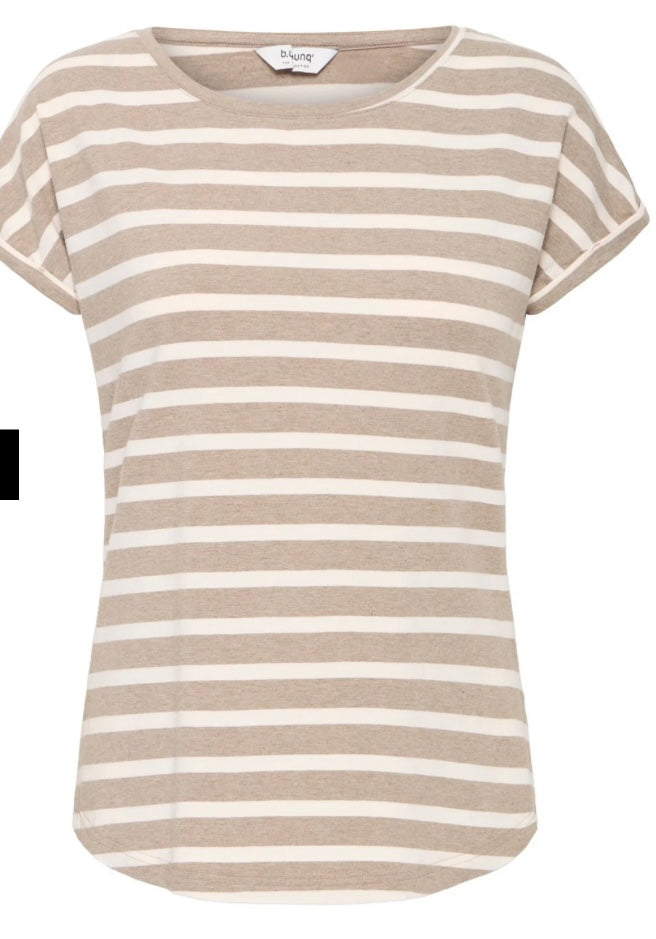 PAMILA ONECK T-SHIRT  CASHEW MIX