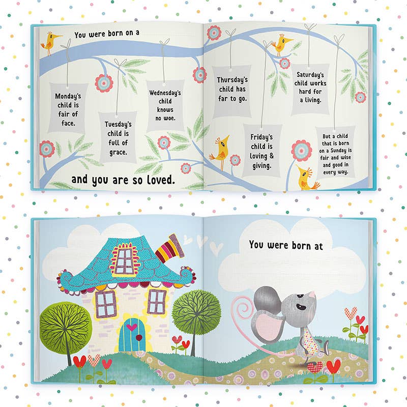 Born In August Gift Book | Baby Shower Gift | Personalised |