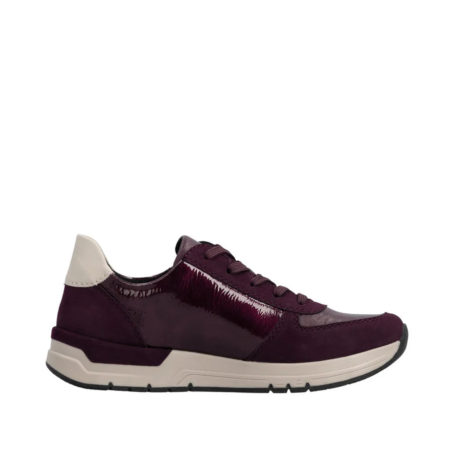 Rieker Women's Red Leather Lace and Zip Trainers 58902-35
