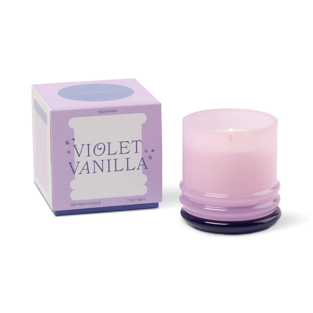 Paddywax Stack Glass Candle Lavender - Violet Vanilla