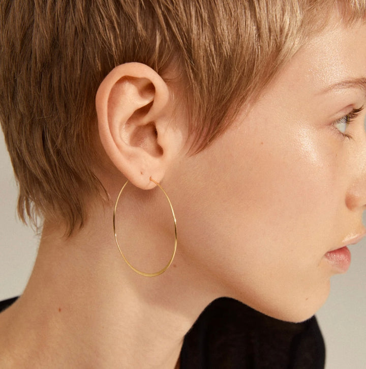 TILLY LARGE HOOP EARRINGS GOLD PLATED