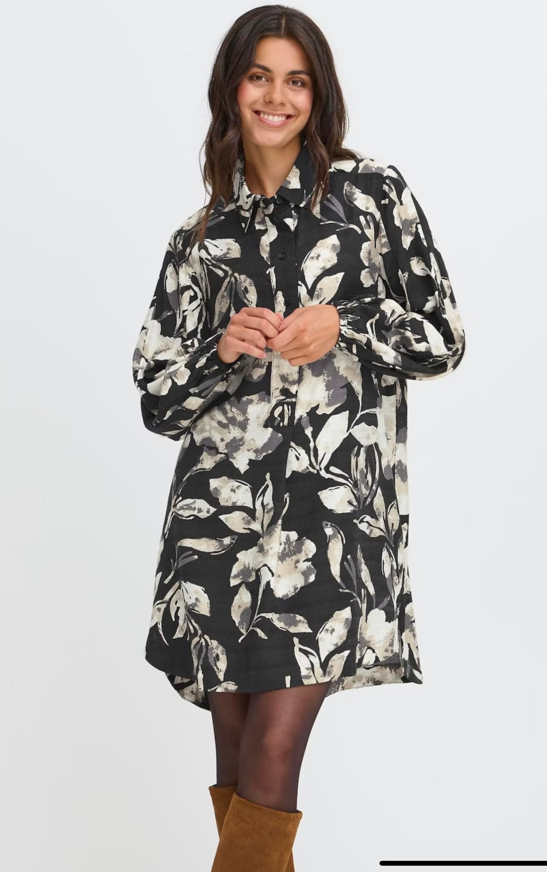 ARIANA DRESS DIS FLORAL BLACK