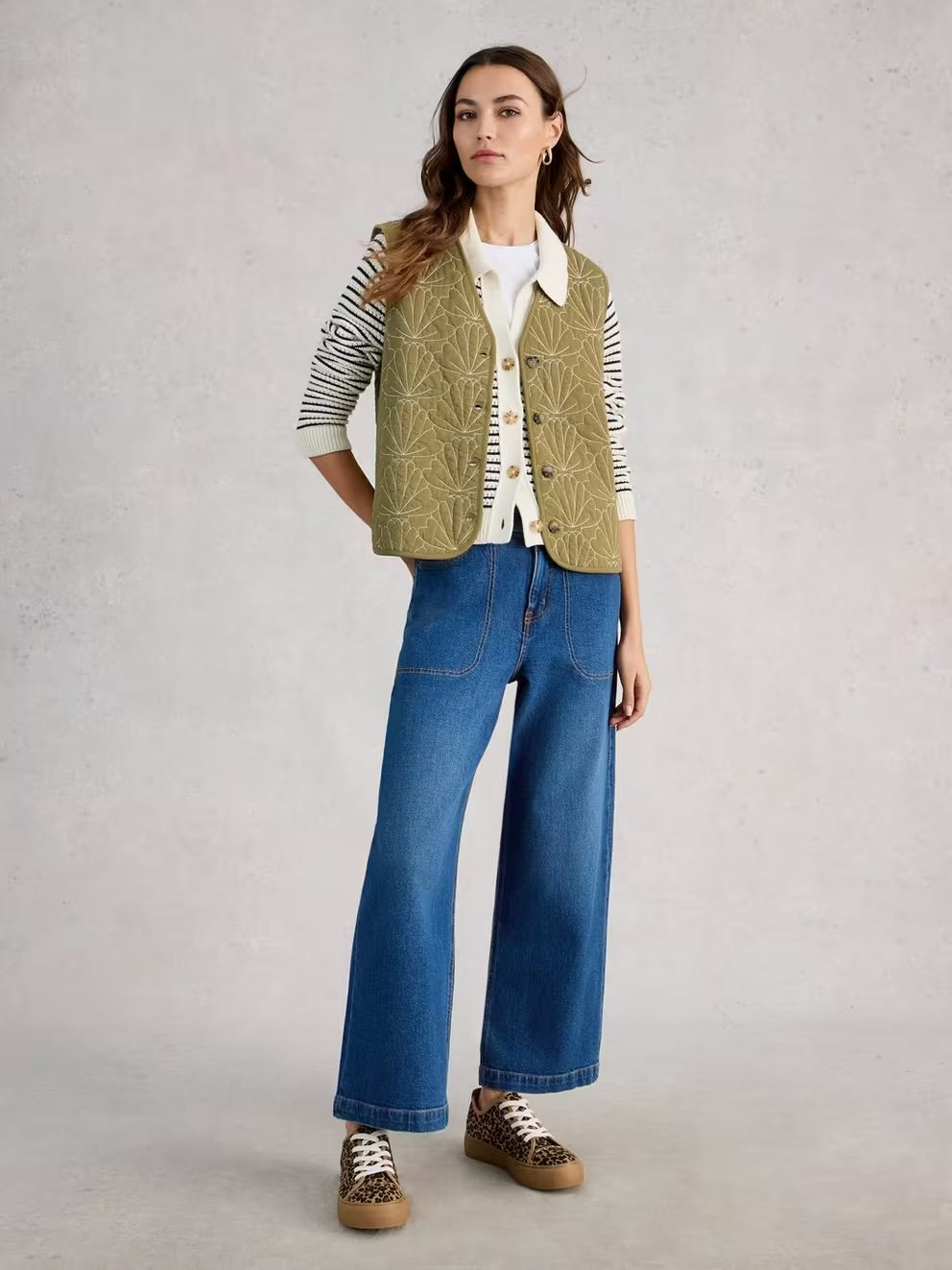 AYRA QUILTED GILET GREEN MLT