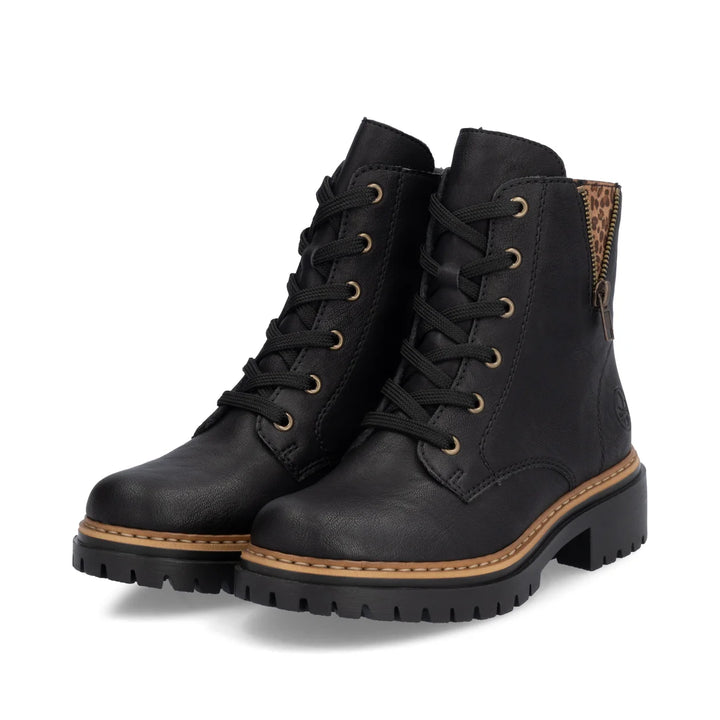 Rieker Women's Black Biker Boots 72617-00