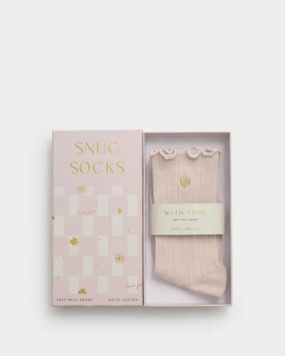 GIFT BOX FRILL SOCKS HEART BLUSH
