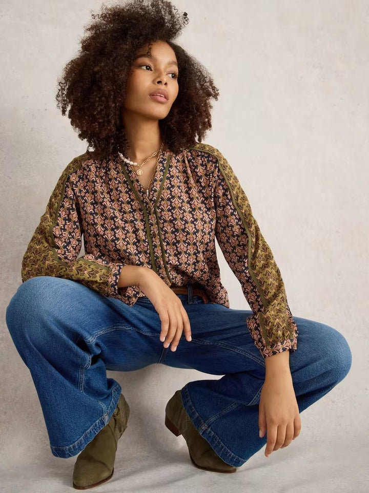 AYLA WIDE LEG JEANS MID DENIM