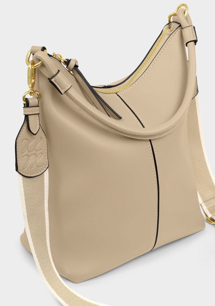 HALLIE SATCHEL BAG | Light Taupe