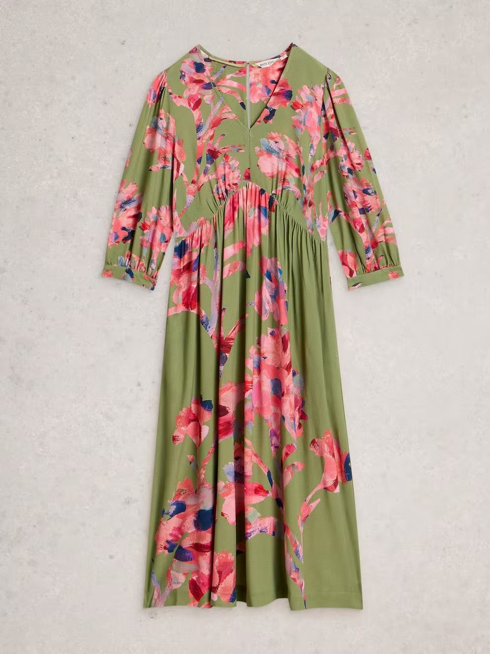 LUCY MIDI DRESS GREEN MLT