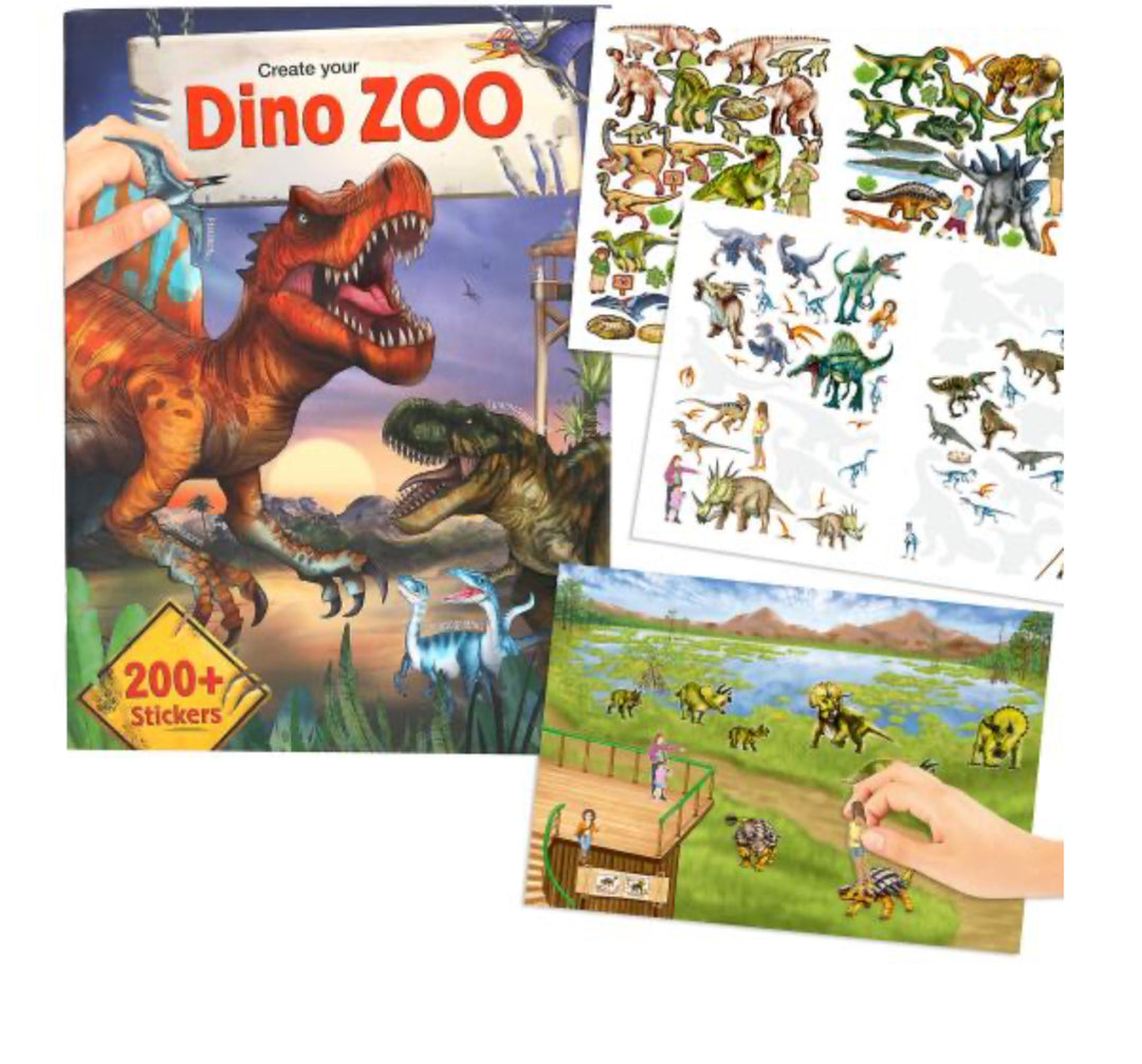 DINO WORLD PUFFY STICKER BOOK CREATE YOUR OWN DINO ZOO