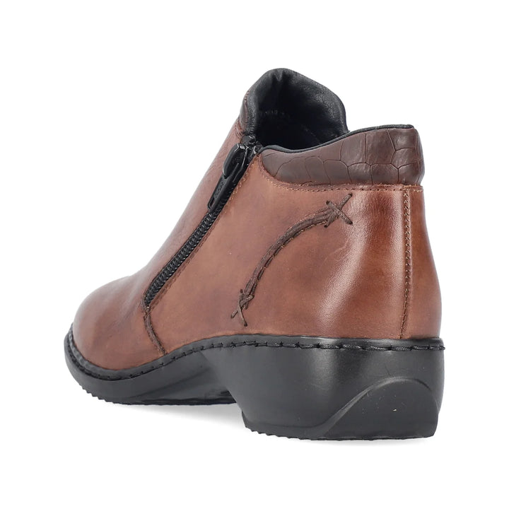 Rieker Women's Brown Leather Ankle Boots L3882-24