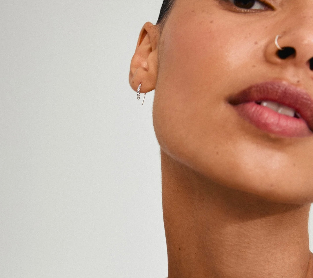 JENNI CRYSTAL EARRINGS SILVER PLATED