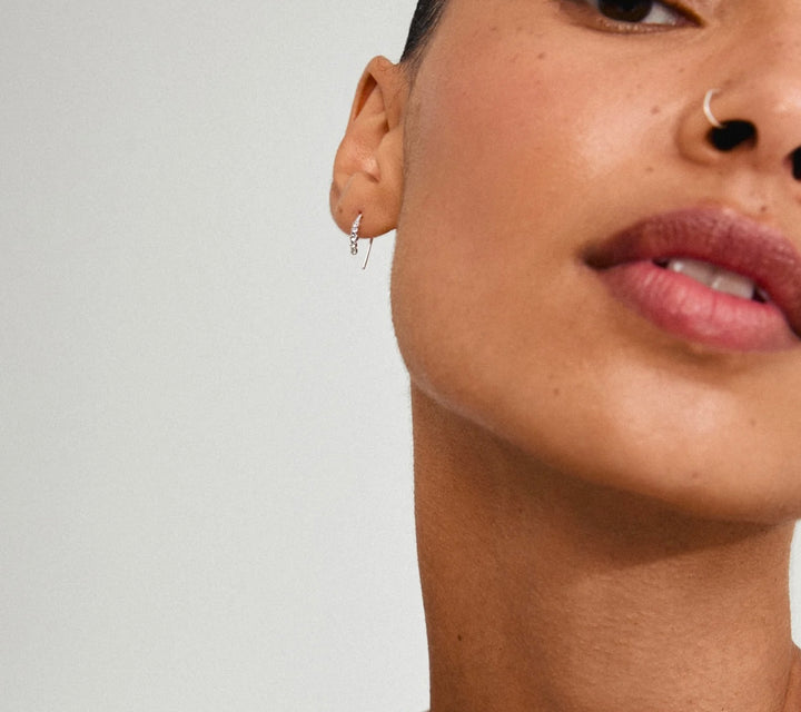 JENNI CRYSTAL EARRINGS SILVER PLATED