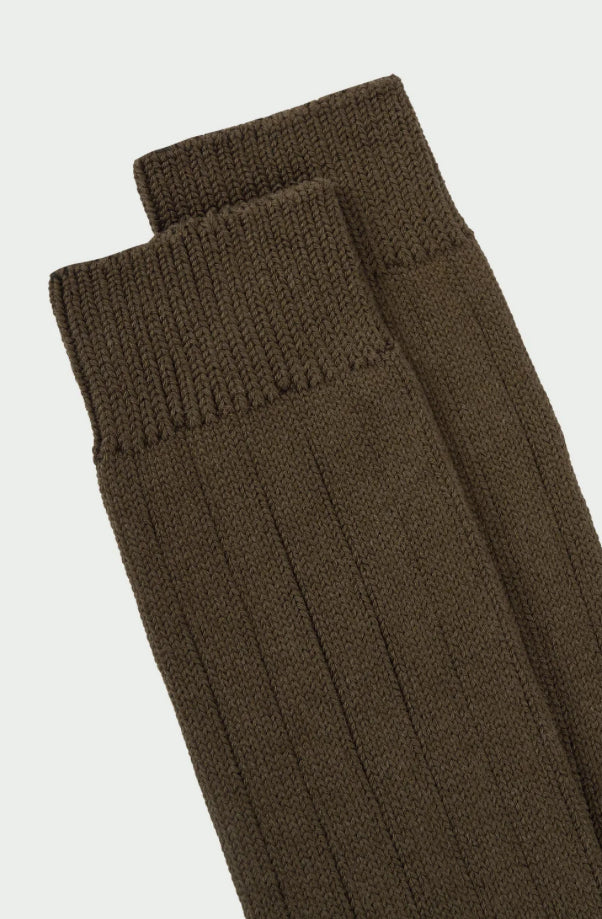SHADOW LONG SOCKS OLIVE
