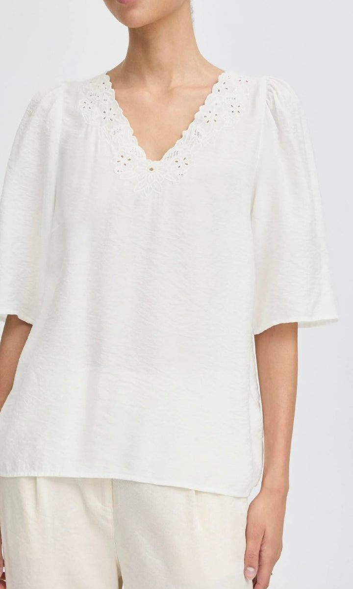 HAVALA SL BLOUSE MARSHMALLOW