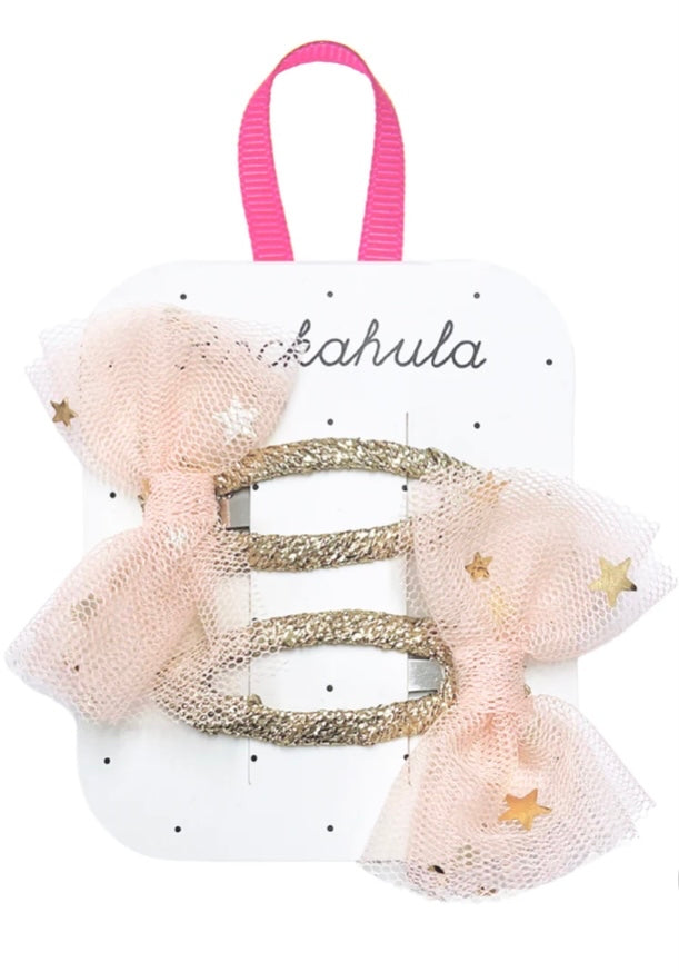 CELESTIAL TULLE BOW CLIPS