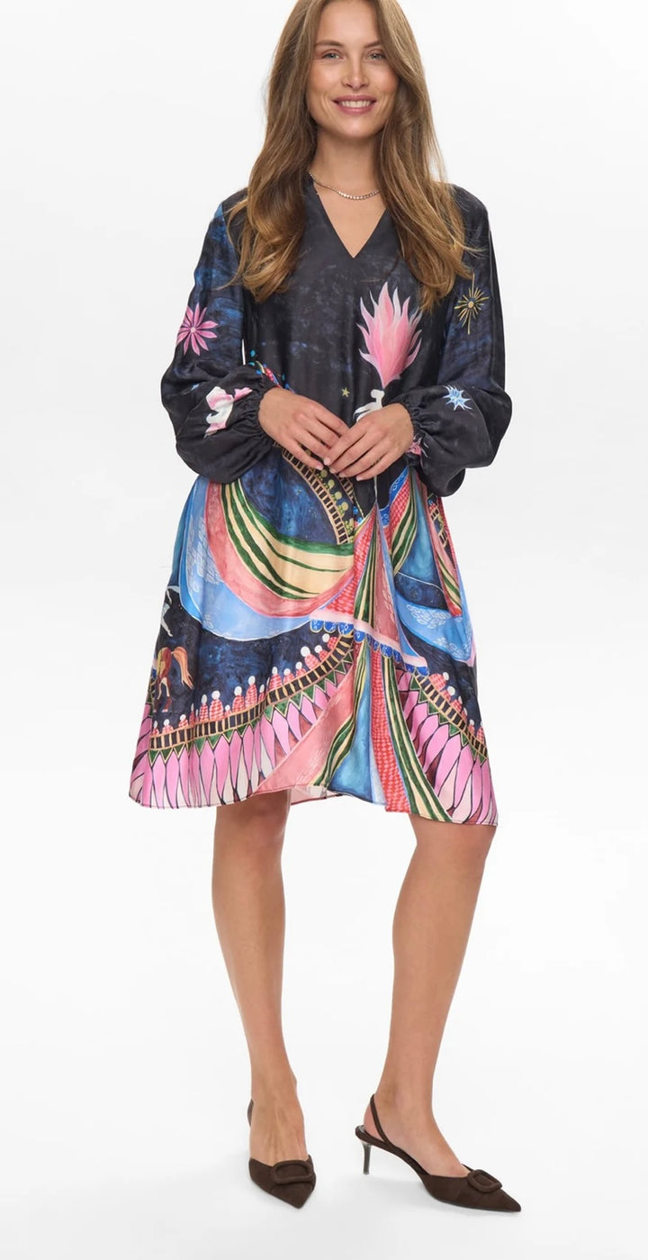 STARLA SHORT DRESS OBSIDIAN