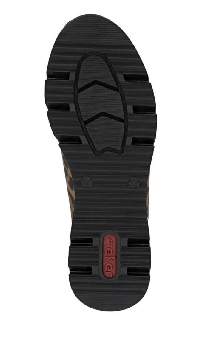 N6352-90 LEOPARD SLIP ON TRAINER