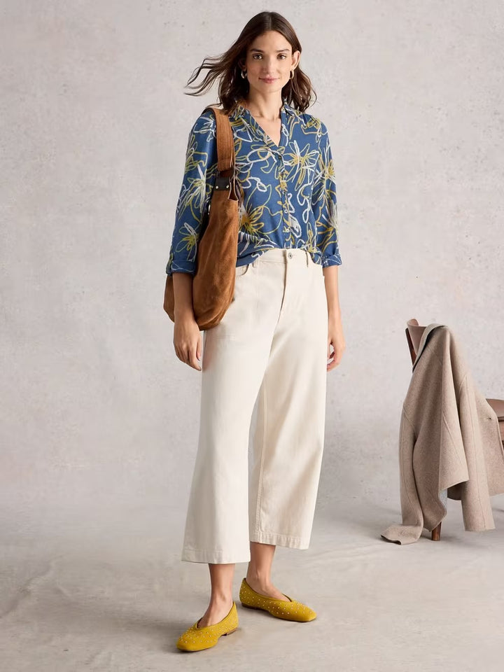 ANNIE JERSEY SHIRT BLUE PRINT