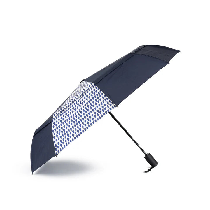 WATERLOO RECYCLED POLYESTER DENIM RAIN & MIDNIGHT UMBRELLA