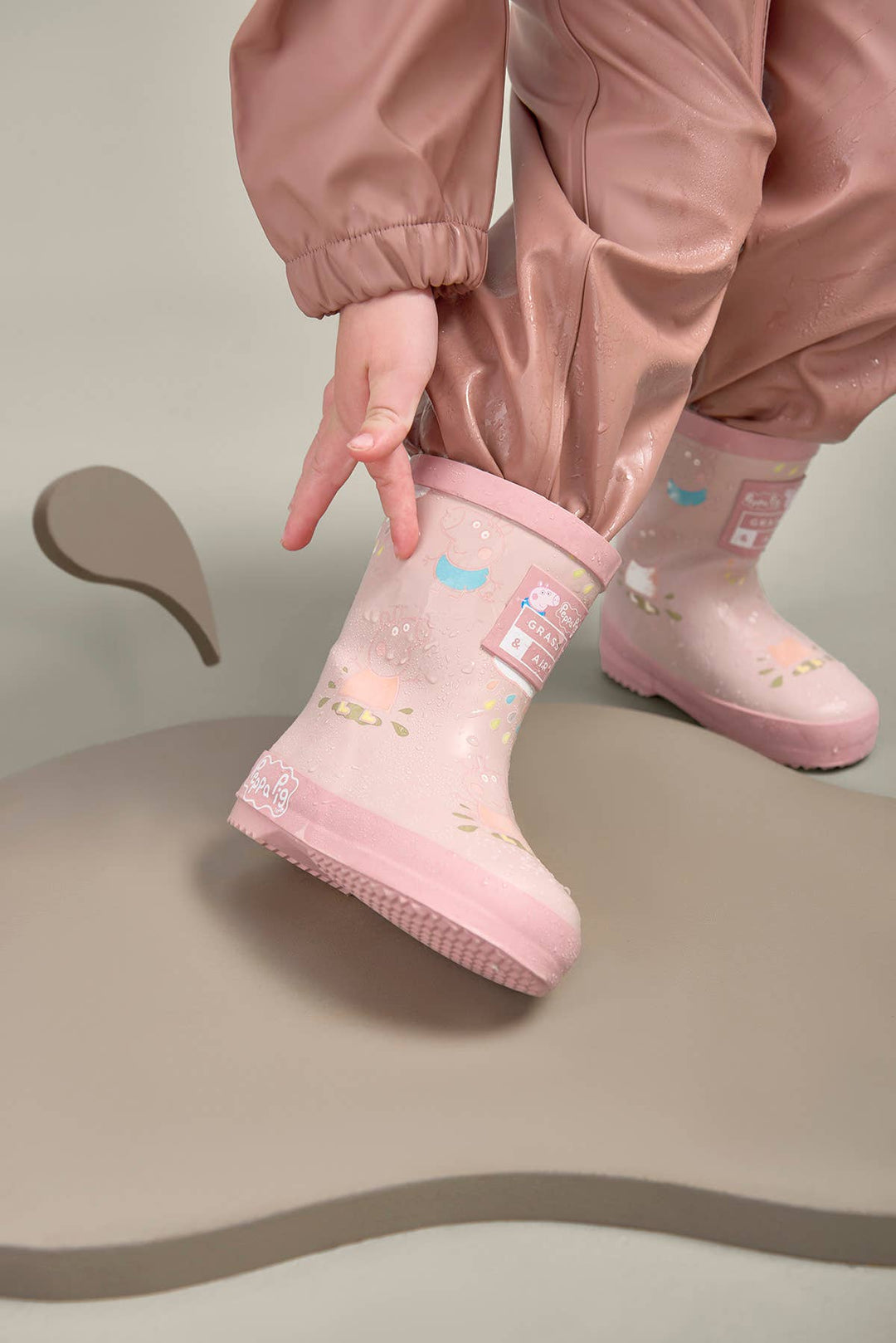 Peppa Pig Pink Colour-Changing Kids Wellies, Teddy Fleece: UK7