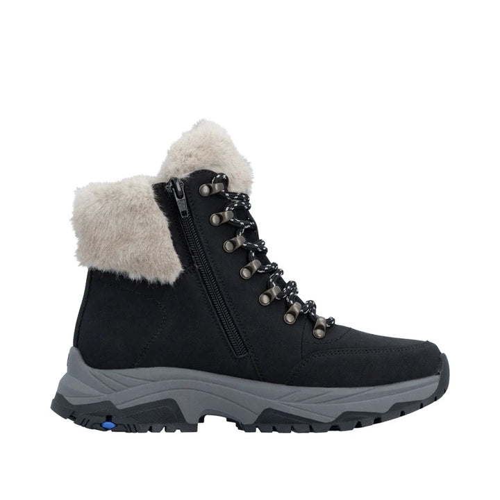 Rieker Women's Black Suede Boots Z3971-00