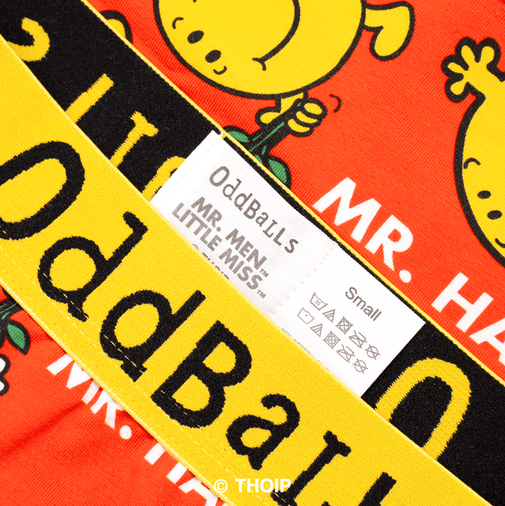 Mr Happy  - Mr Men - Mens Cotton Boxer Shorts: Large