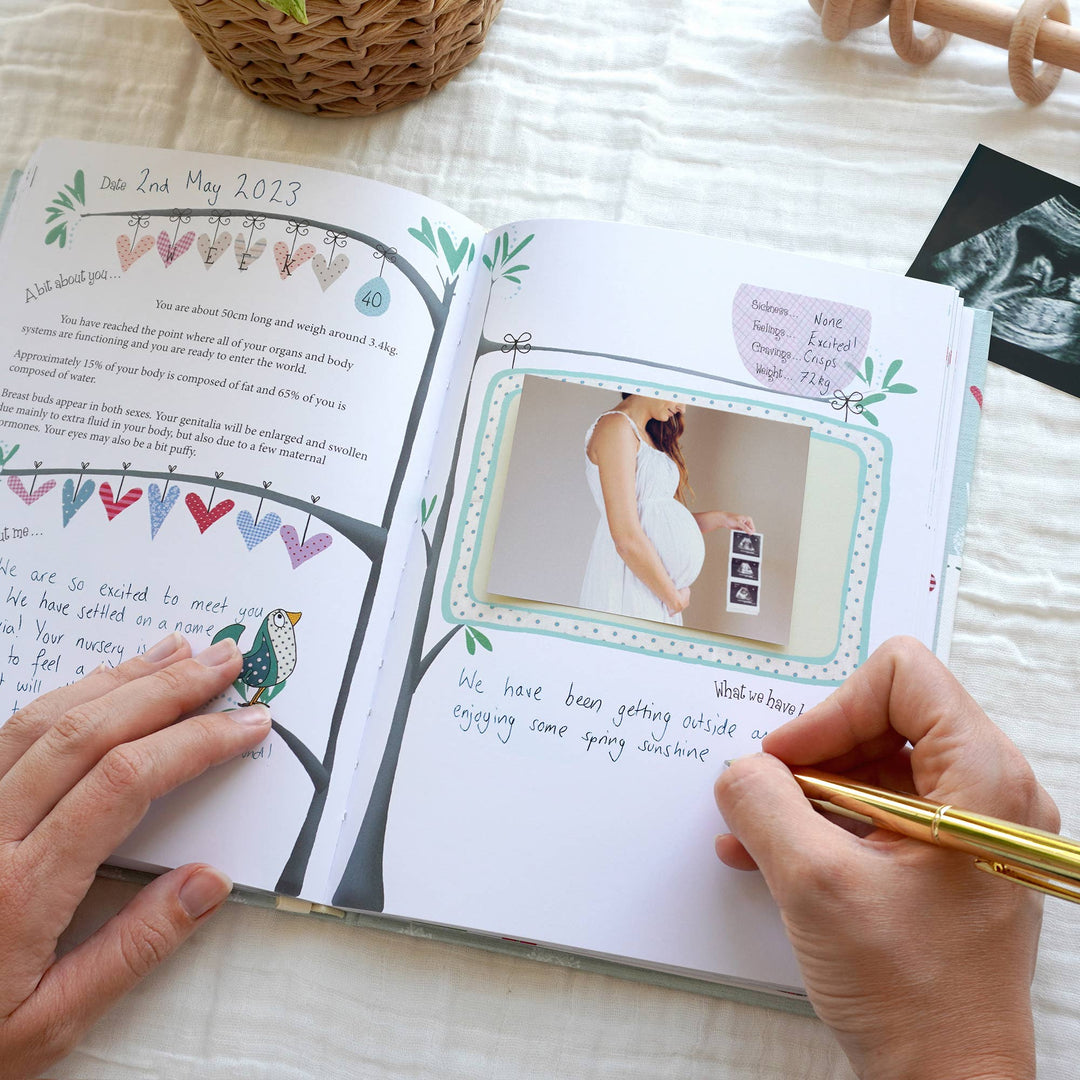 Bump to Birthday Pregnancy Journal - Flower Design