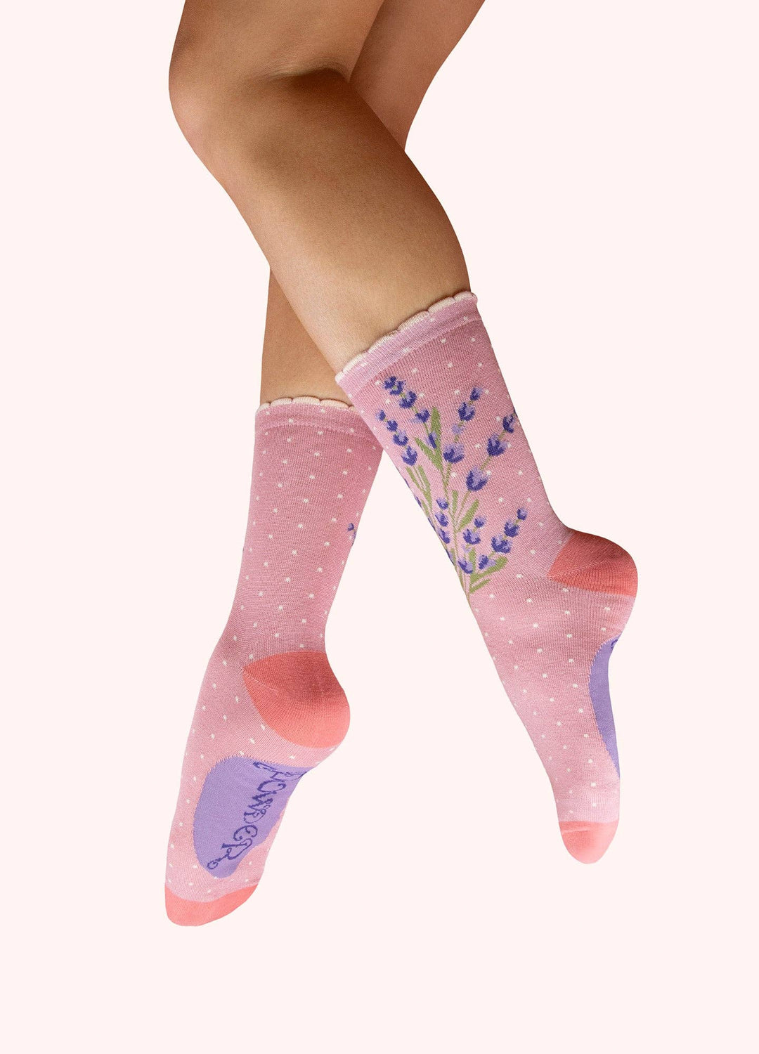 Ladies' Ankle Socks - Luscious Lavender in Pink: Pink