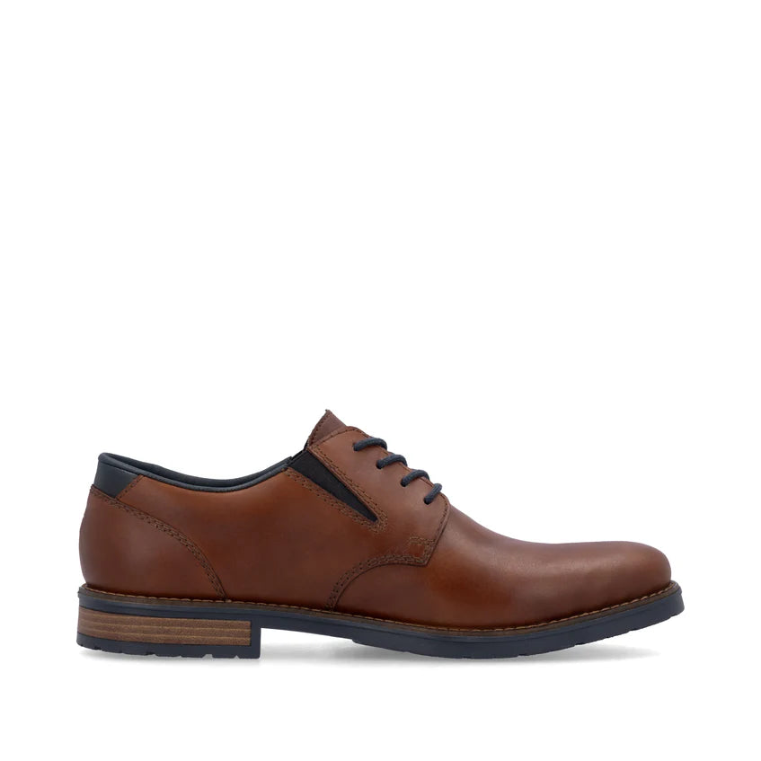 Rieker Men's Brown Leather Lace-Up Shoes 14621-24