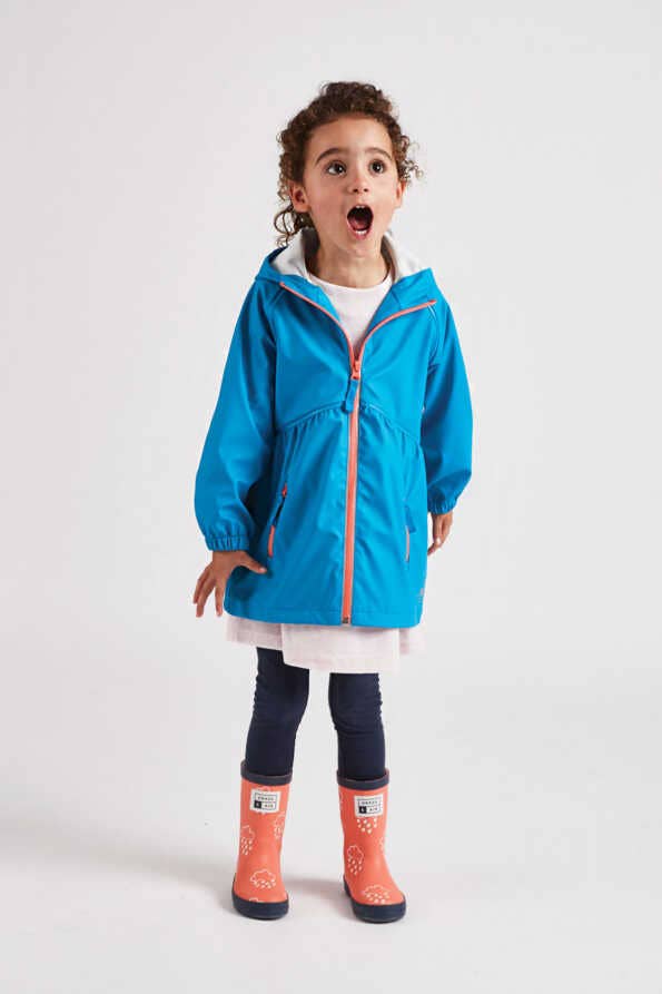 Little Girls Turquoise Rainster: 4-5yrs