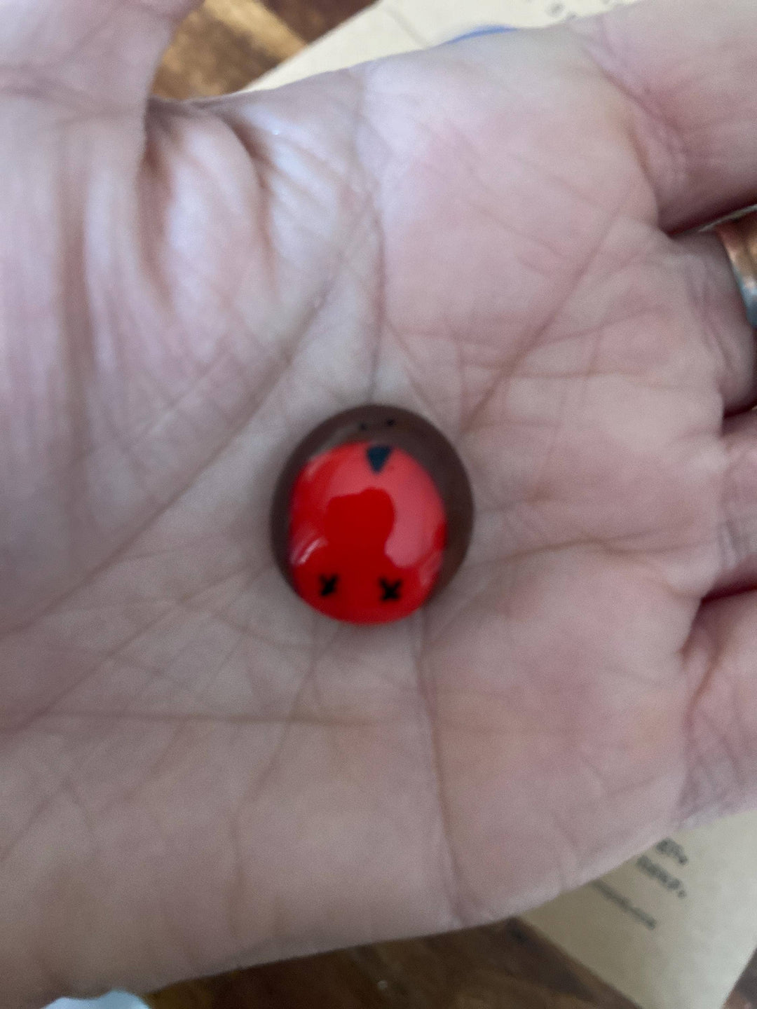 Robin Pebble Grave Marker - Outdoor Sympathy Gift