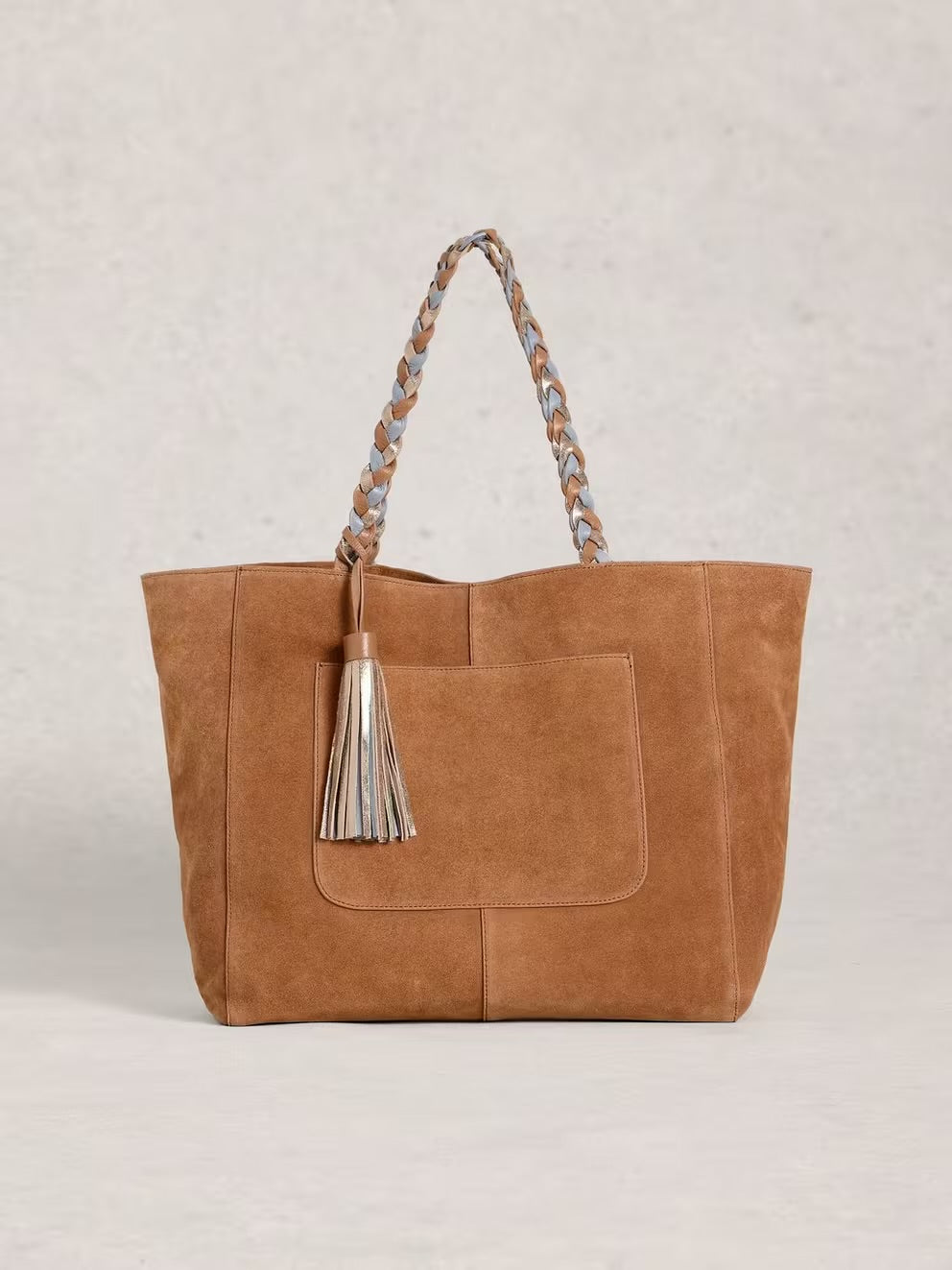 TARA TASSEL TOTE BAG MID TAN