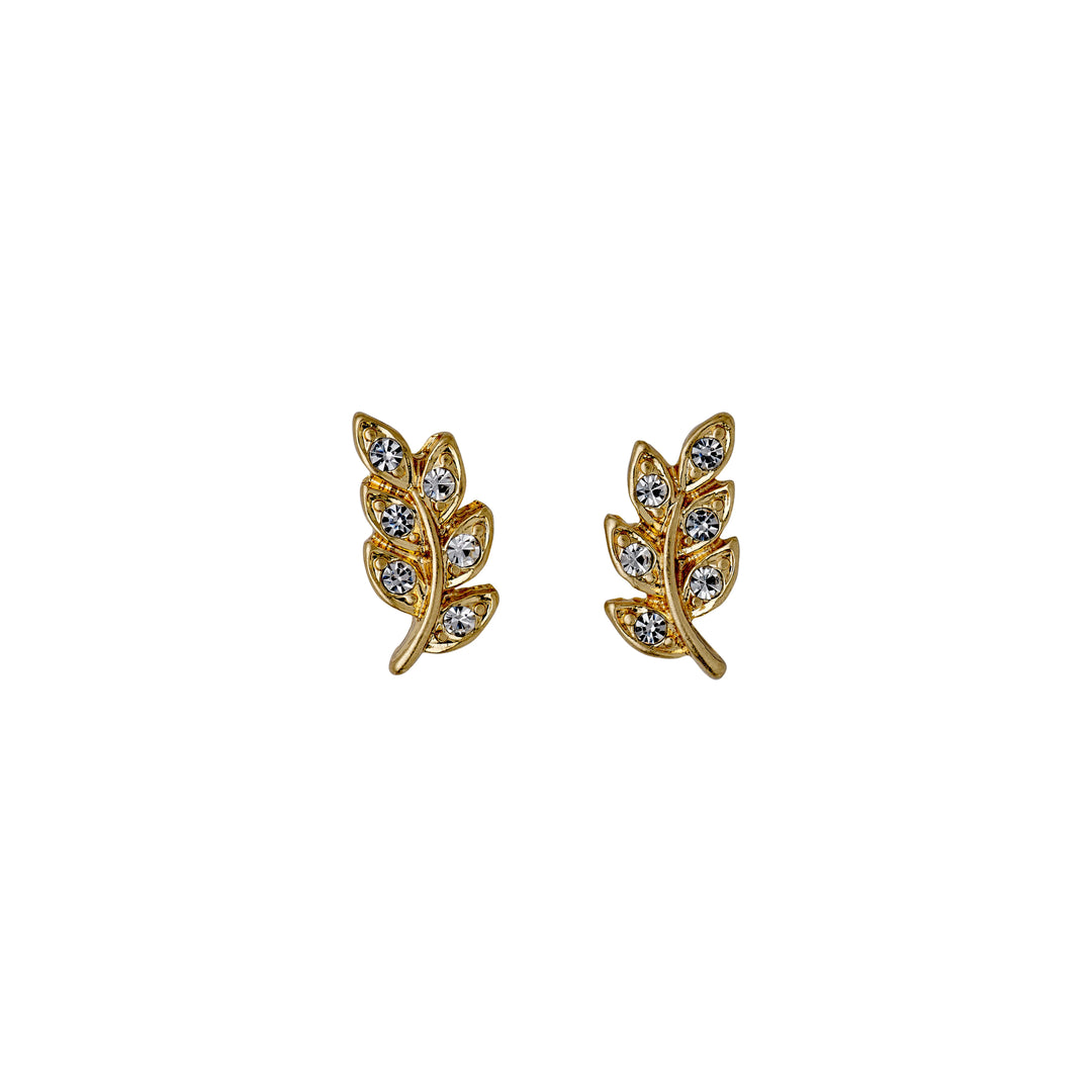 IMOGEN CRYSTAL LEAF EARRINGS