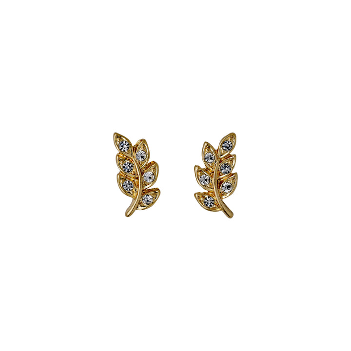 IMOGEN CRYSTAL LEAF EARRINGS