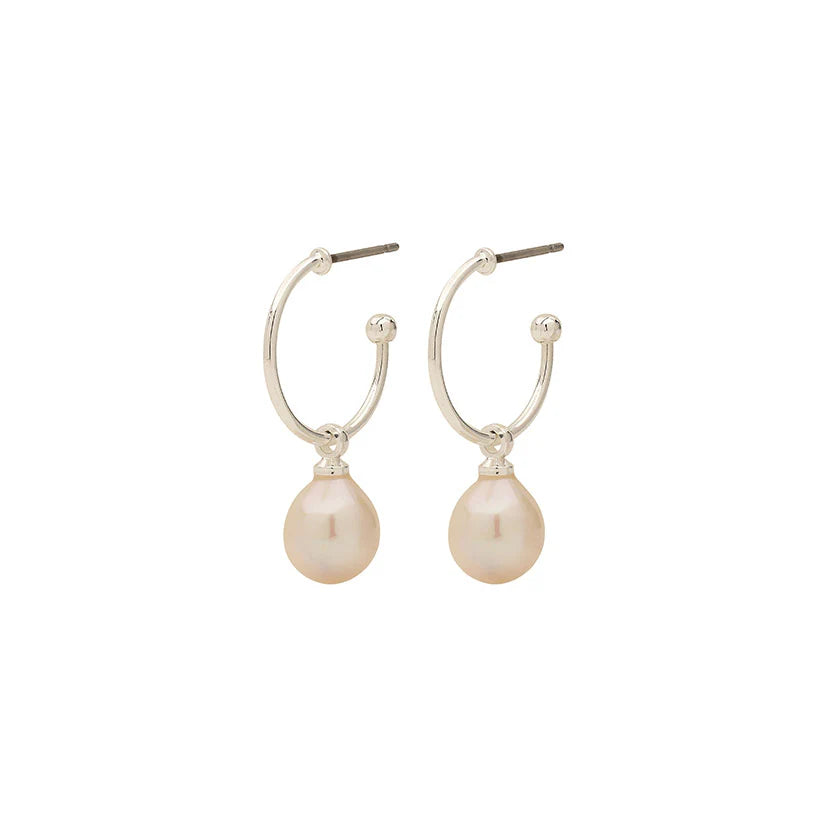 PEARL DROP EARRINGS SILVER