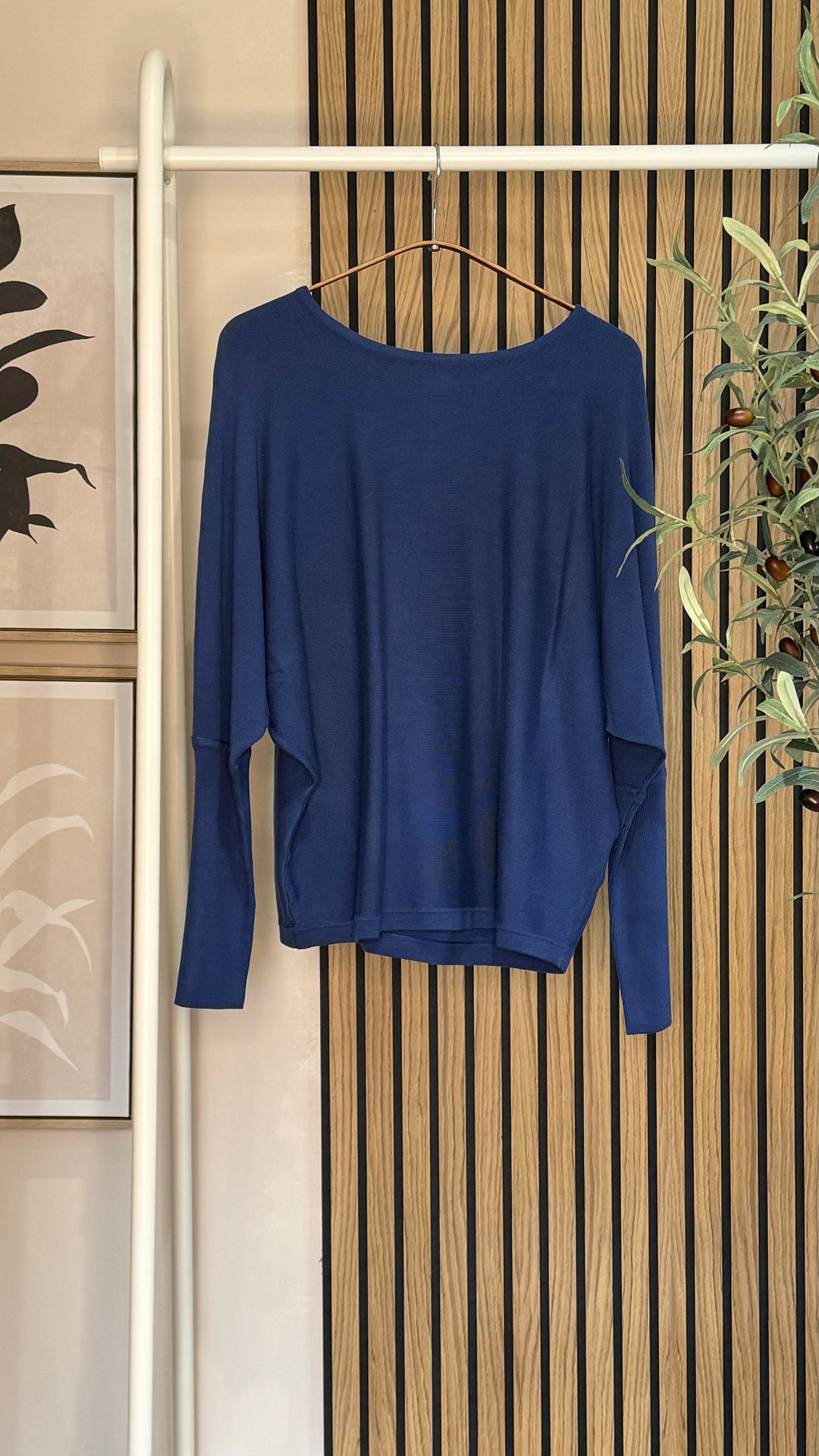 TRUE NAVY MORLA BATWING JUMPER