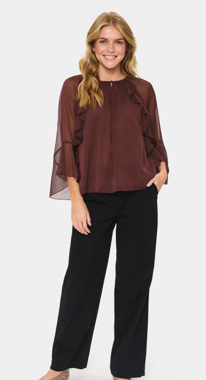 MAVIS SZ BLOUSE FUDGE