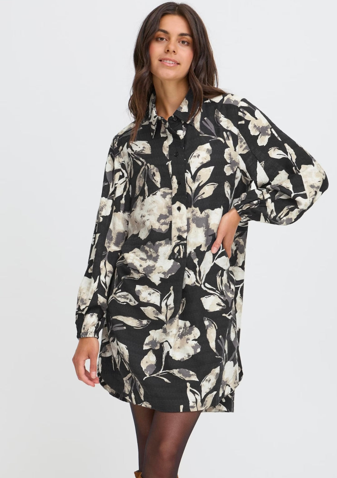 ARIANA DRESS DIS FLORAL BLACK