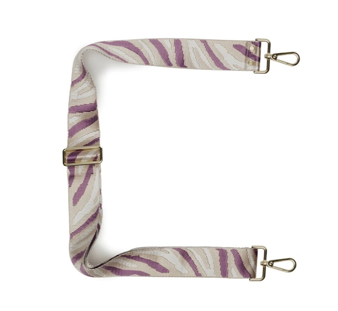 PLUM ZEBRA BAG STRAP