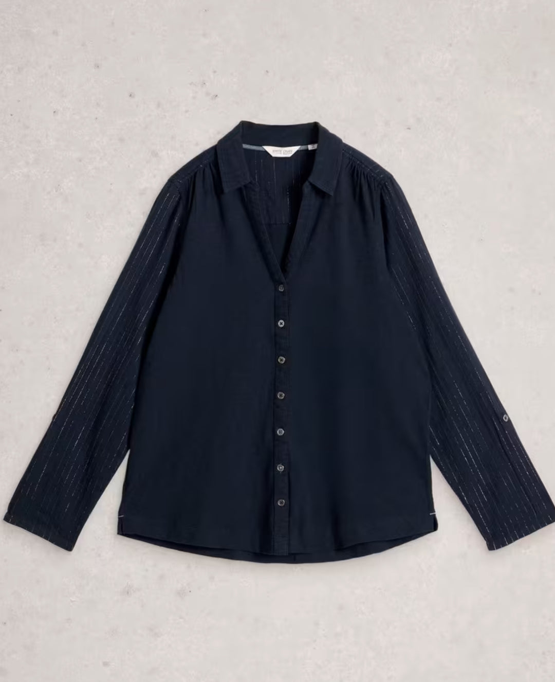 ANNIE SPARKLE MIX SHIRT DARK NAVY