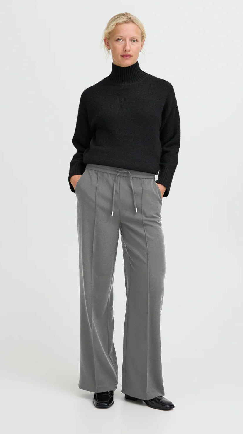 ENCORE TROUSERS MID GREY MELANGE