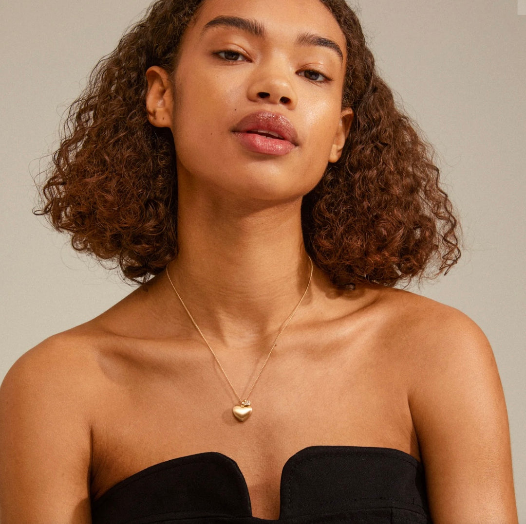 SOPHIA HEART PENDANT NECKLACE GOLD PLATED