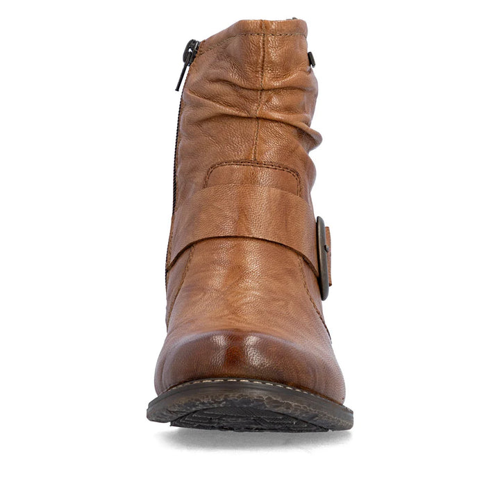 Rieker Women's Brown Leather Ankle Boots 74857-22