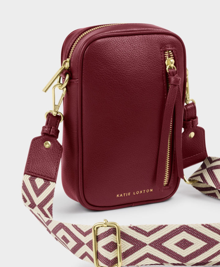 HALLIE SMALL CROSSBODY BAG | CHERRY
