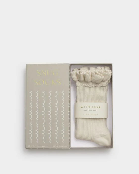 GIFT BOX RUFFLE SOCKS OFF WHITE