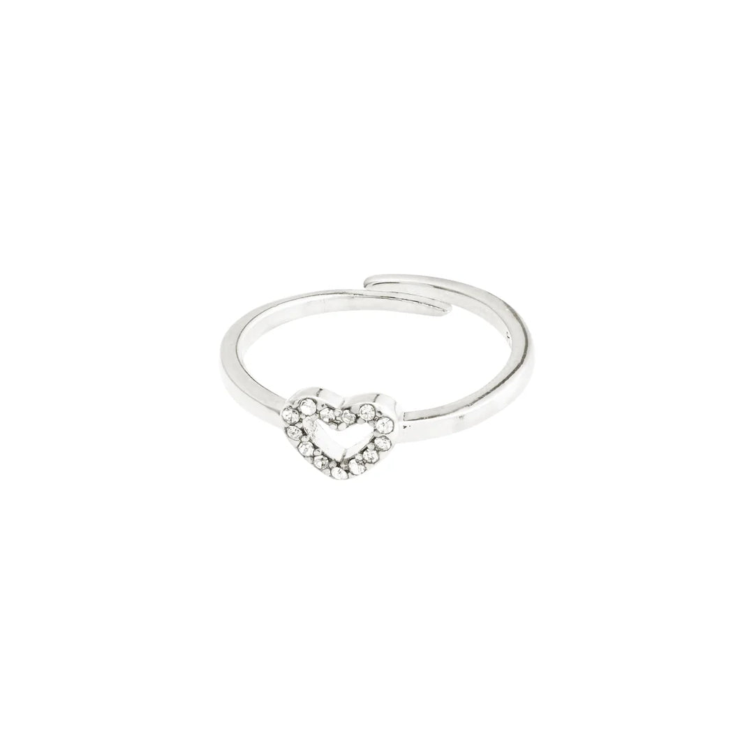 Lulu Crystal Heart Stack Ring